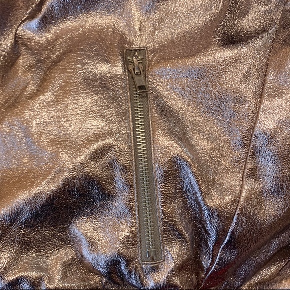 HONEY PUNCH Rose Gold Metallic Bomber - Picture 10 of 11